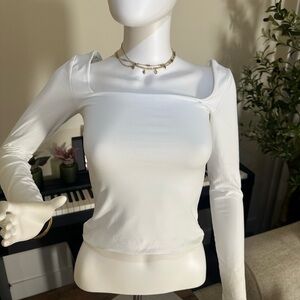 Aritzia White Contour Top